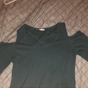Cold Shoulder Criss Cross Top
